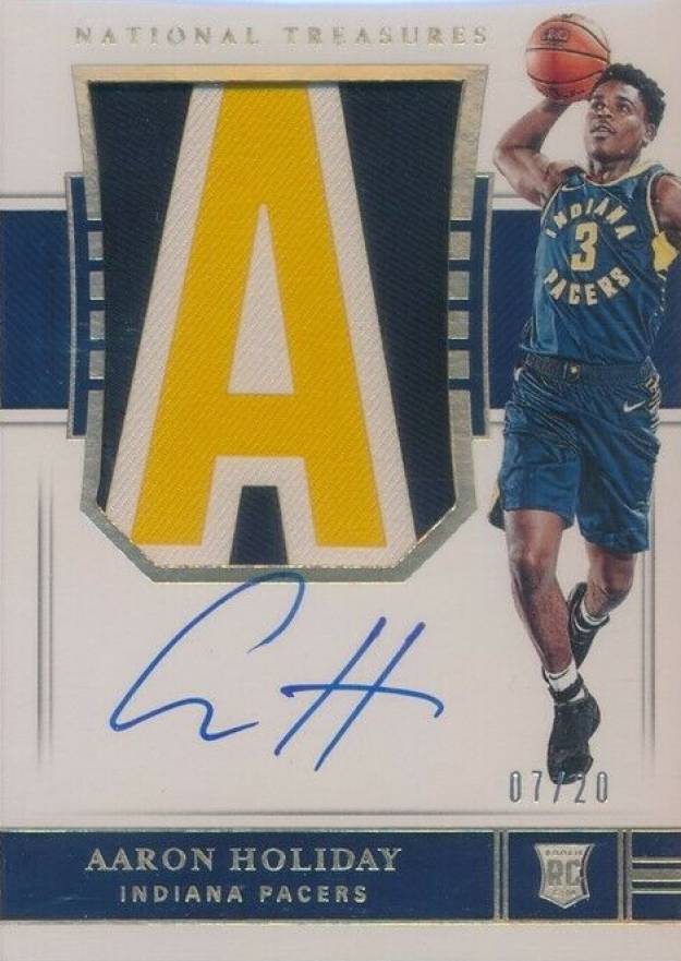 2018 Panini National Treasures Aaron Holiday #106 Basketball Card