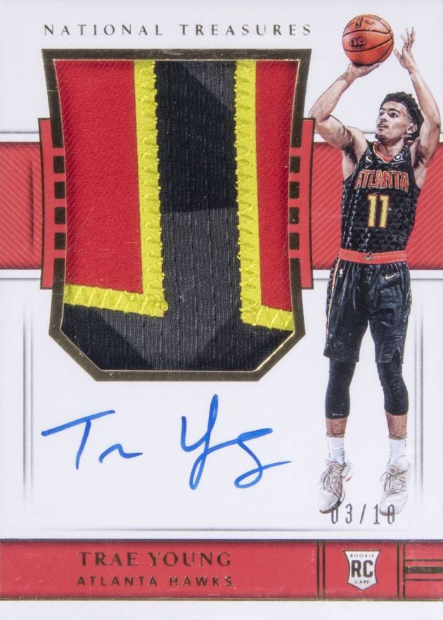 2018 Panini National Treasures Trae Young #103 Basketball Card