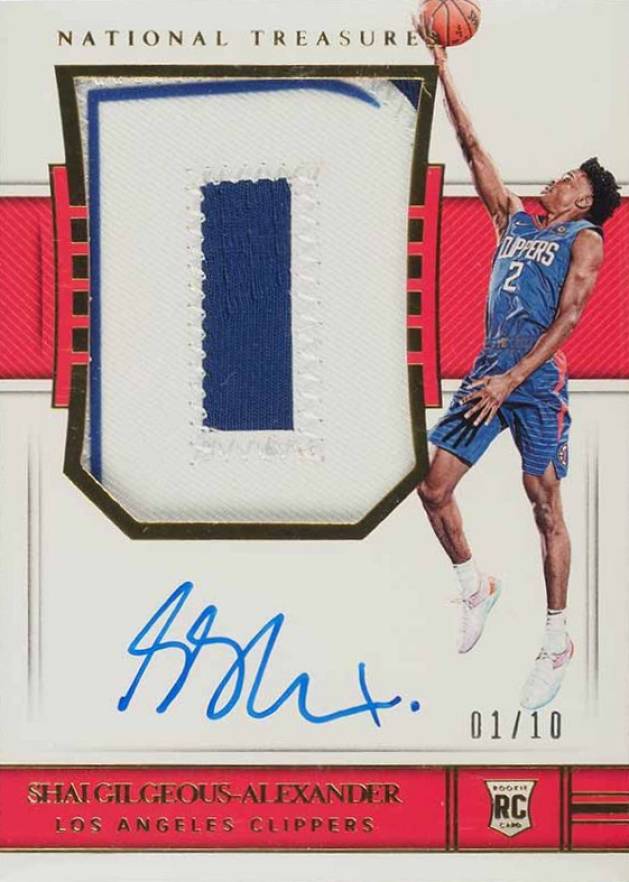 2018 Panini National Treasures Shai Gilgeous-Alexander #121 Basketball Card