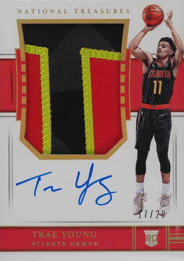 2018 Panini National Treasures Trae Young #103 Basketball Card