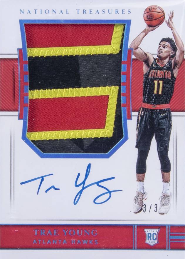 2018 Panini National Treasures Trae Young #103 Basketball Card