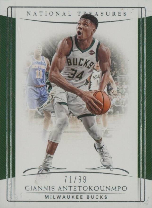 2018 Panini National Treasures Giannis Antetokounmpo #5 Basketball Card