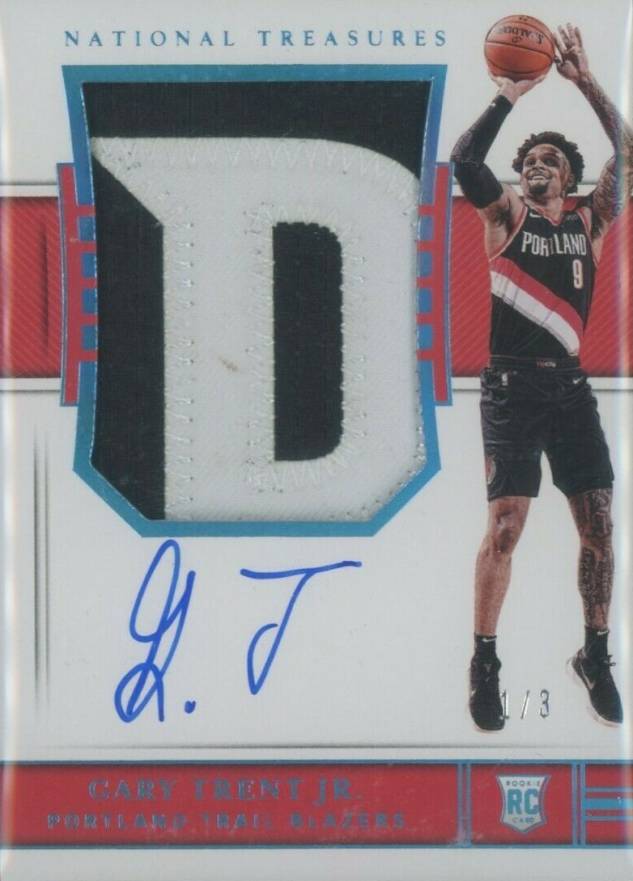 2018 Panini National Treasures Gary Trent Jr. #140 Basketball Card