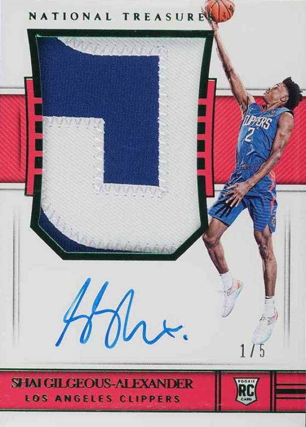 2018 Panini National Treasures Shai Gilgeous-Alexander #121 Basketball Card