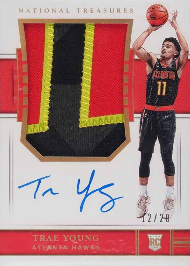 2018 Panini National Treasures Trae Young #103 Basketball Card