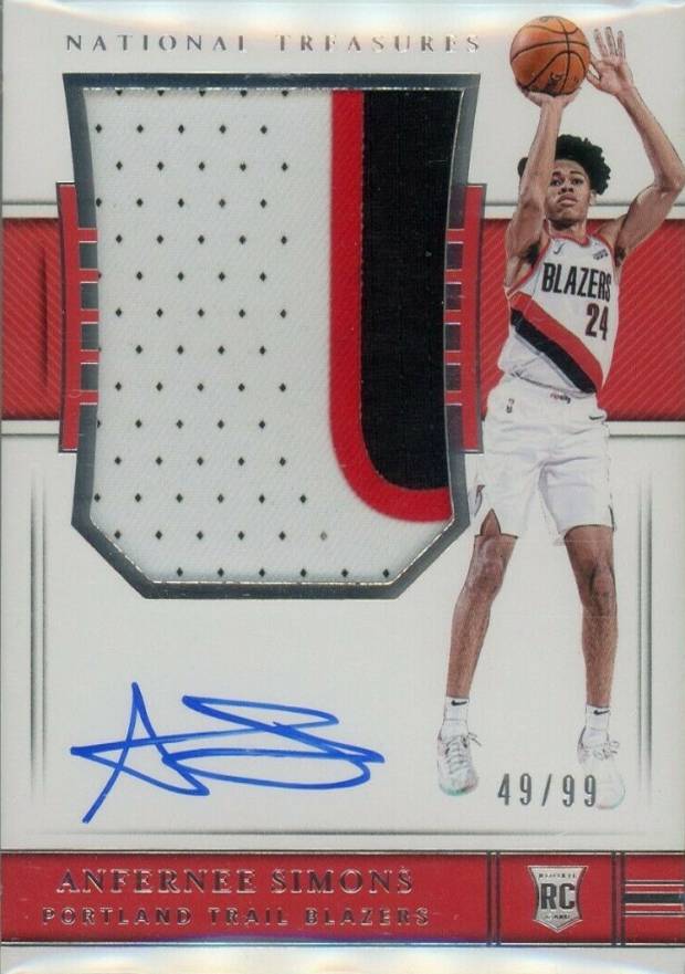 2018 Panini National Treasures Anfernee Simons #116 Basketball Card