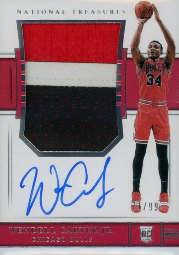 2018 Panini National Treasures Wendell Carter Jr. #123 Basketball Card