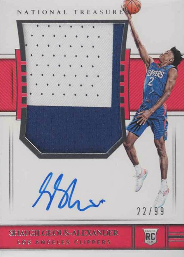 2018 Panini National Treasures Shai Gilgeous-Alexander #121 Basketball Card