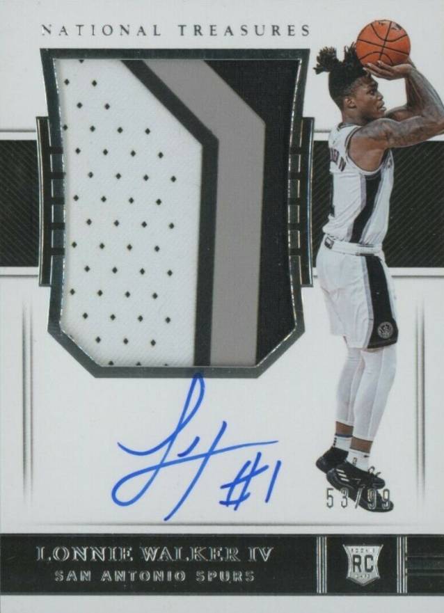 2018 Panini National Treasures Lonnie Walker IV #117 Basketball Card