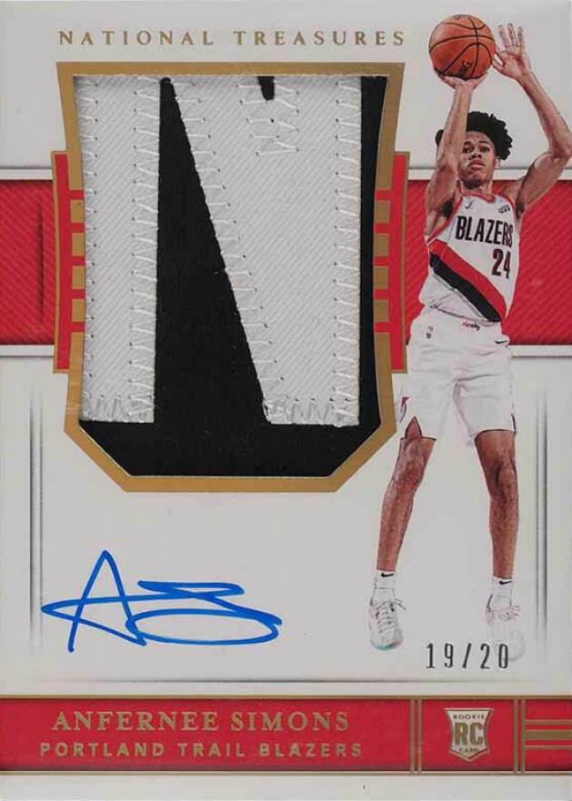 2018 Panini National Treasures Anfernee Simons #116 Basketball Card