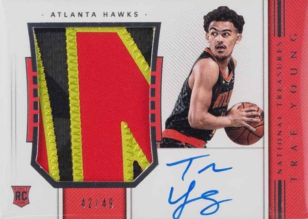 2018 Panini National Treasures Trae Young #103 Basketball Card