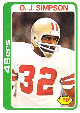 1978 Topps O.J. Simpson #400 Football Card