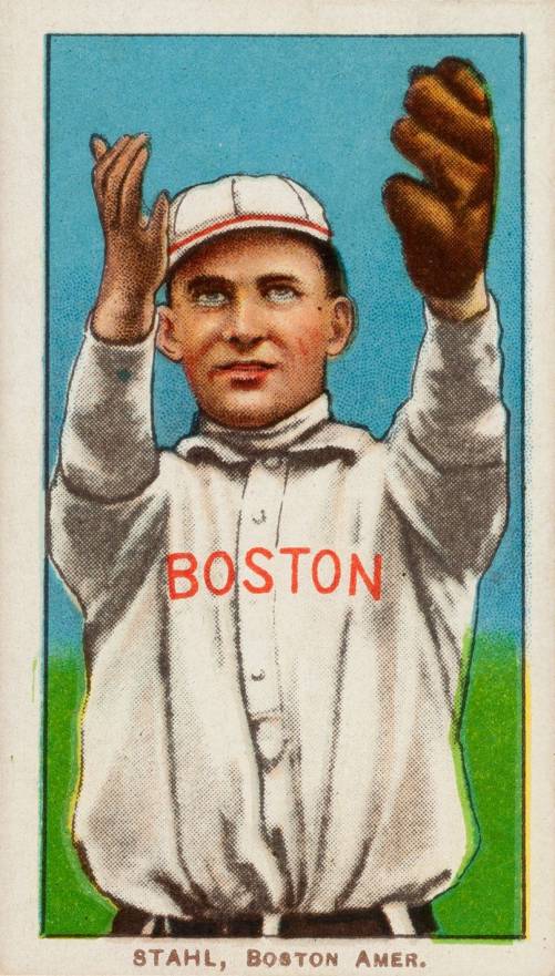 1909 White Borders American Beauty No Frame  Stahl, Boston Amer. #458 Baseball Card