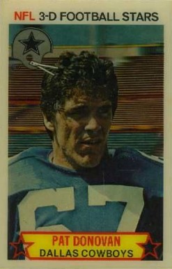 1980 Stop N' Go Pat Donovan #3 Football Card