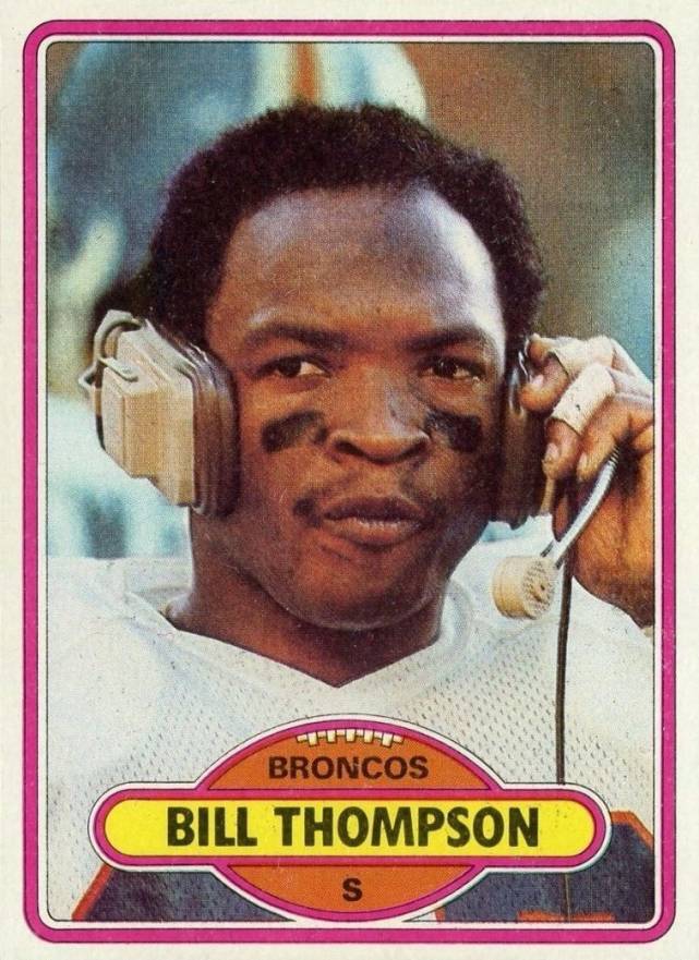 1980 Topps Bill Thompson #212 Football Card