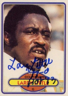 1980 Topps Larry Little #406 Football Card