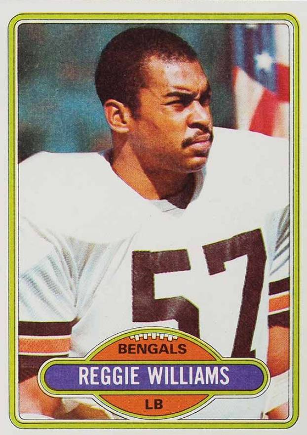 1980 Topps Reggie Williams #187 Football Card