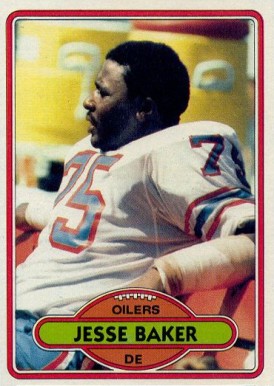 1980 Topps Jesse Baker #100 Football Card