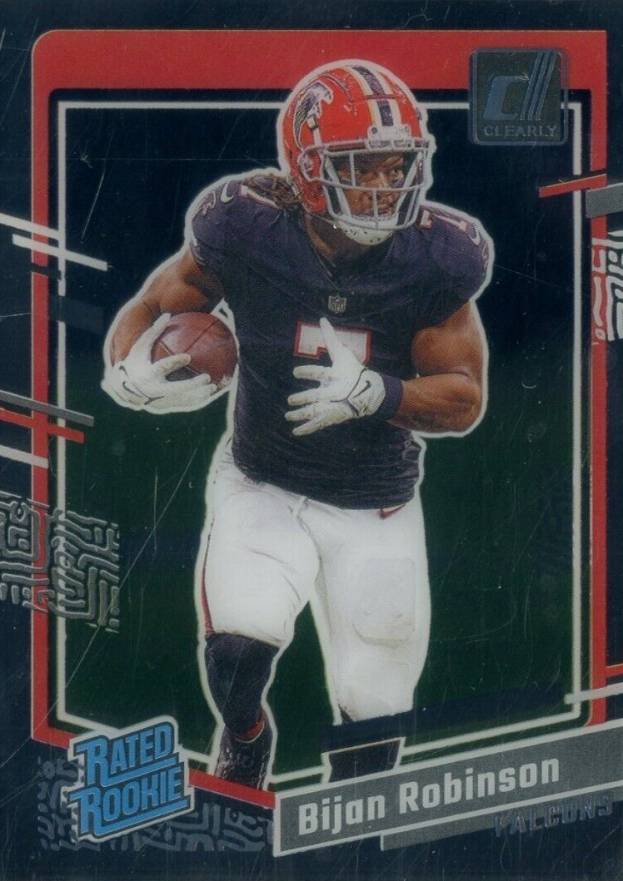 2023 Panini Clearly Donruss Bijan Robinson #53 Football Card