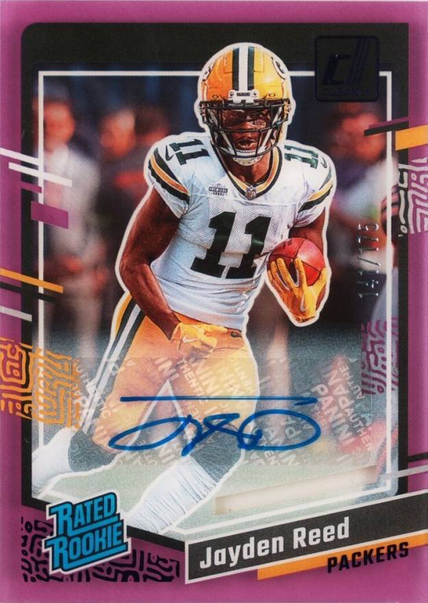 2023 Panini Clearly Donruss Jayden Reed #68 Football Card