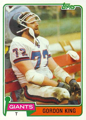 1981 Topps Gordon King #14 Football Card