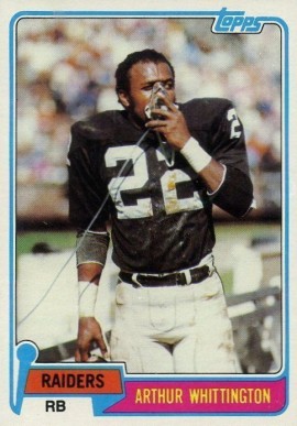 1981 Topps Arthur Whittington #161 Football Card