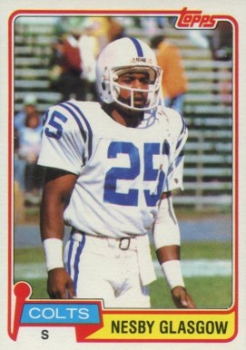 1981 Topps Nesby Glasgow #176 Football Card