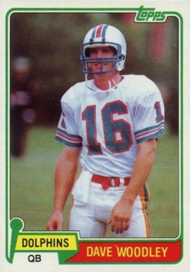 1981 Topps David Woodley #174 Football Card