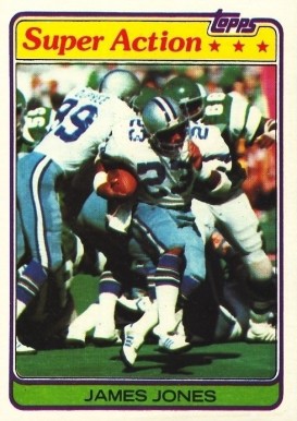 1981 Topps James Jones Cow #327 Football Card