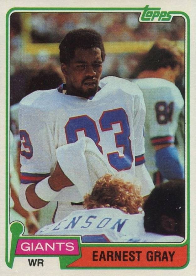 1981 Topps Earnest Gray #395 Football Card