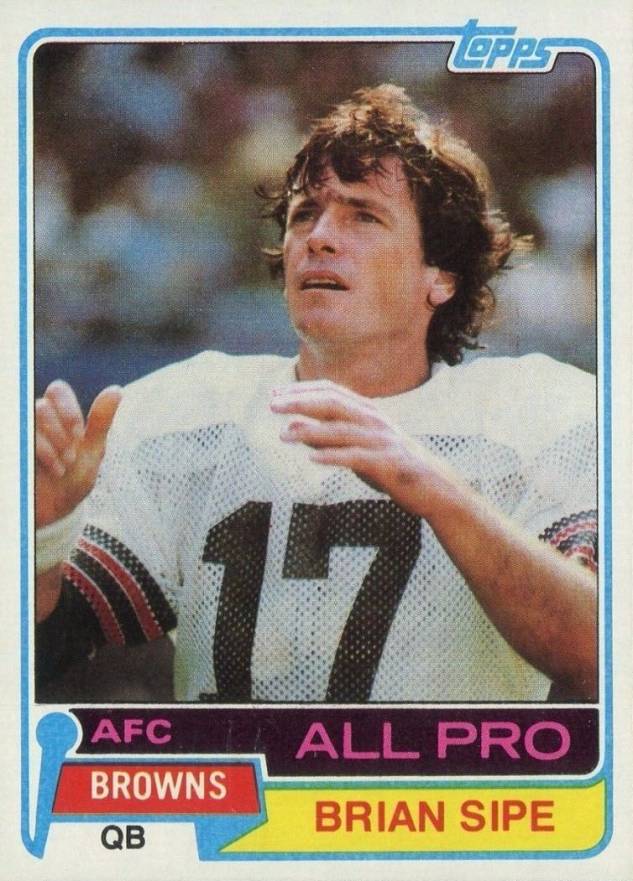 1981 Topps Brian Sipe #350 Football Card