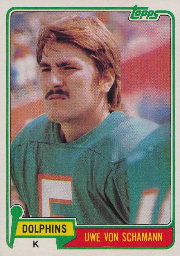 1981 Topps Uwe Von Schamann #21 Football Card