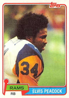 1981 Topps Elvis Peacock #514 Football Card