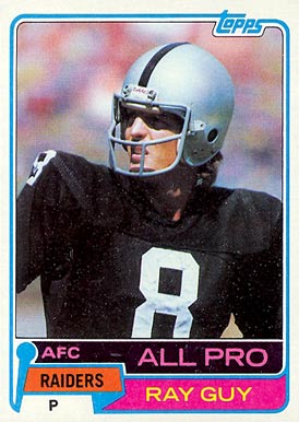 1981 Topps Ray Guy #510 Football Card