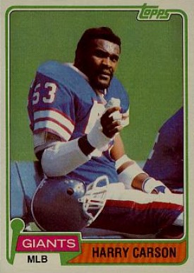 1981 Topps Harry Carson #475 Football Card