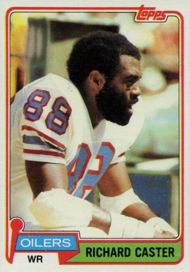 1981 Topps Richard Caster #471 Football Card