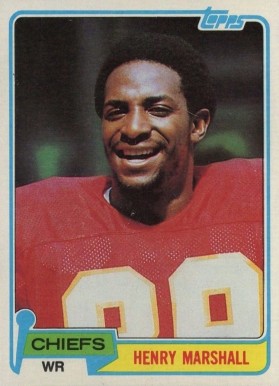 1981 Topps Henry Marshall #412 Football Card