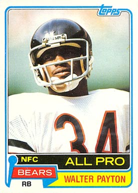 1981 Topps Walter Payton #400 Football Card