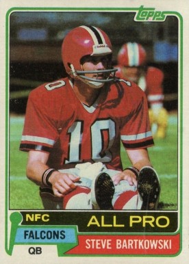 1981 Topps Steve Bartkowski #390 Football Card