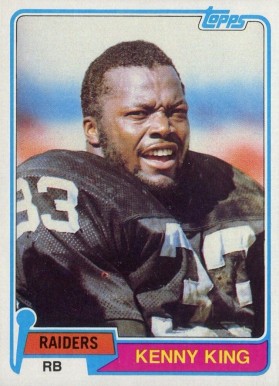 1981 Topps Kenny King #329 Football Card