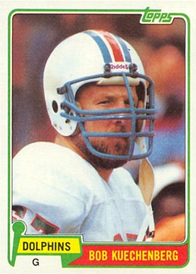 1981 Topps Bob Kuechenberg #323 Football Card