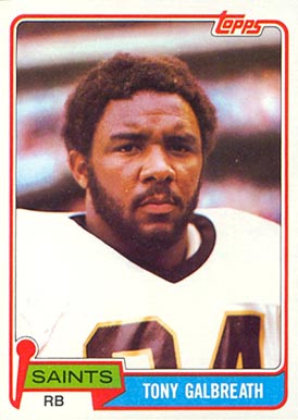 1981 Topps Tony Galbreath #275 Football Card