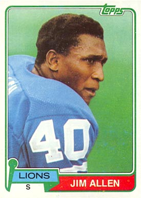 1981 Topps Jim Allen #251 Football Card