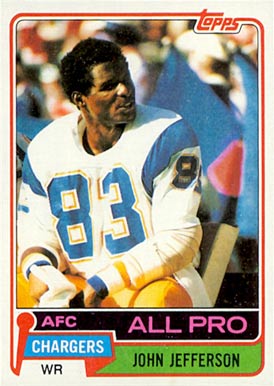 1981 Topps John Jefferson #190 Football Card