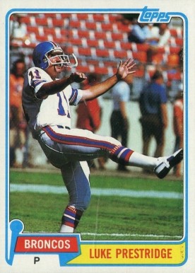 1981 Topps Luke Prestridge #164 Football Card