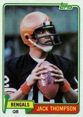 1981 Topps Jack Thompson #81 Football Card