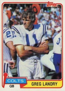 1981 Topps Greg Landry #102 Football Card