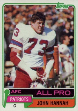 1981 Topps John Hannah #80 Football Card