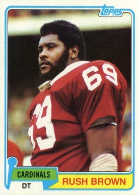 1981 Topps Rush Brown #54 Football Card