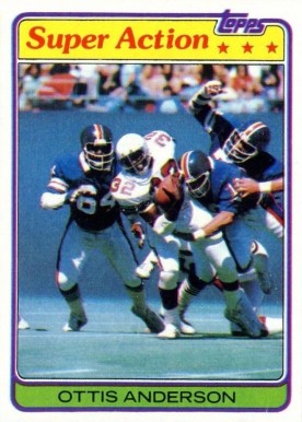 1981 Topps Ottis Anderson #12 Football Card